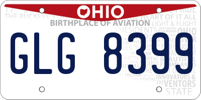 OH license plate GLG8399