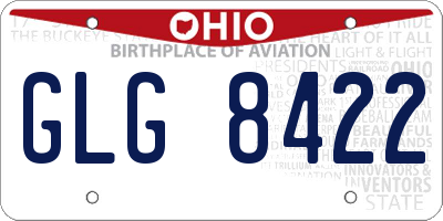 OH license plate GLG8422