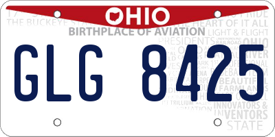 OH license plate GLG8425