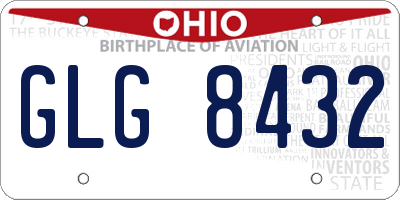 OH license plate GLG8432