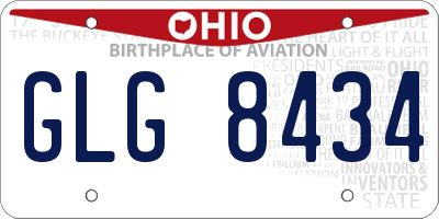 OH license plate GLG8434