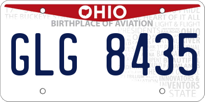 OH license plate GLG8435