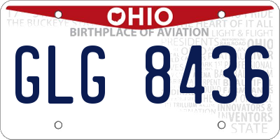 OH license plate GLG8436