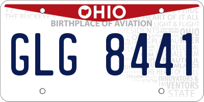 OH license plate GLG8441
