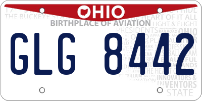 OH license plate GLG8442