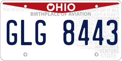 OH license plate GLG8443