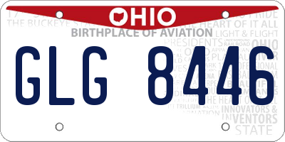 OH license plate GLG8446