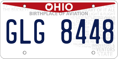 OH license plate GLG8448