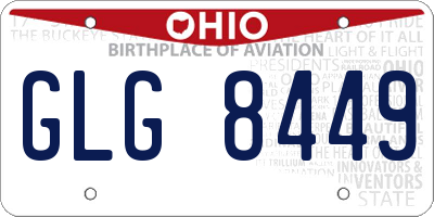 OH license plate GLG8449