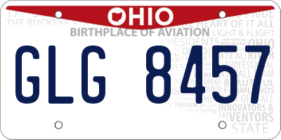 OH license plate GLG8457