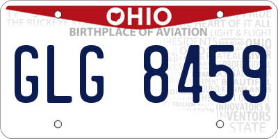 OH license plate GLG8459