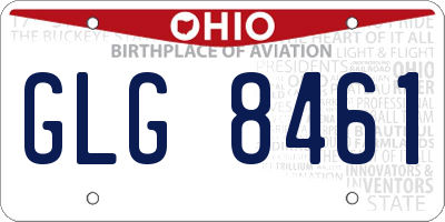 OH license plate GLG8461