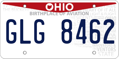 OH license plate GLG8462