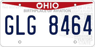 OH license plate GLG8464