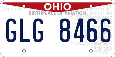 OH license plate GLG8466