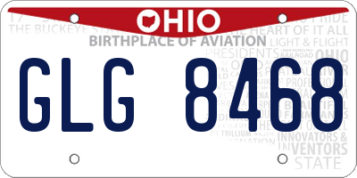 OH license plate GLG8468