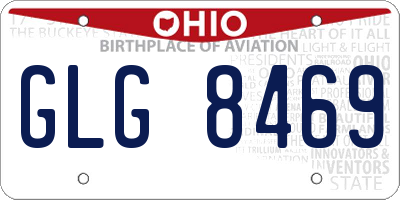 OH license plate GLG8469