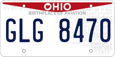 OH license plate GLG8470