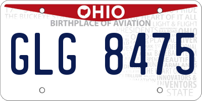 OH license plate GLG8475