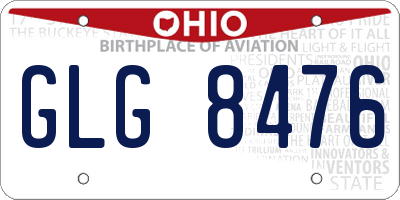 OH license plate GLG8476