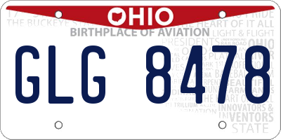 OH license plate GLG8478