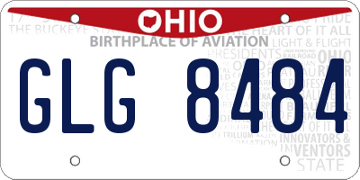 OH license plate GLG8484
