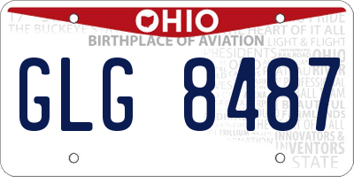 OH license plate GLG8487