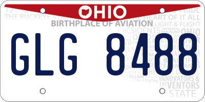 OH license plate GLG8488