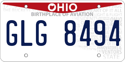OH license plate GLG8494
