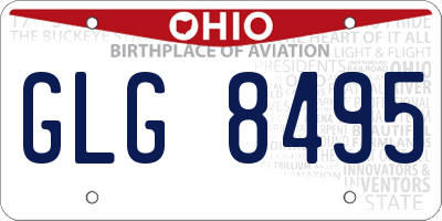 OH license plate GLG8495