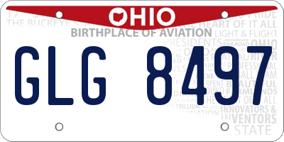 OH license plate GLG8497