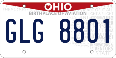 OH license plate GLG8801