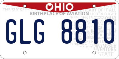 OH license plate GLG8810