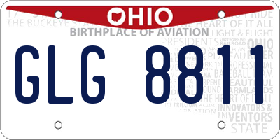 OH license plate GLG8811