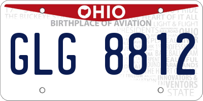 OH license plate GLG8812