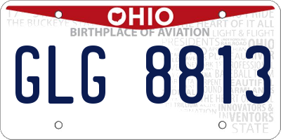OH license plate GLG8813