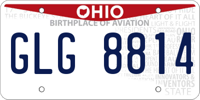 OH license plate GLG8814