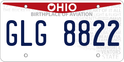 OH license plate GLG8822