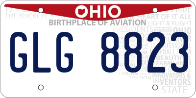 OH license plate GLG8823