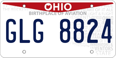 OH license plate GLG8824