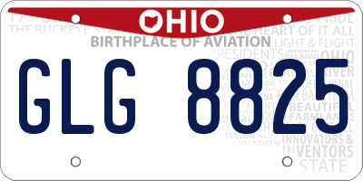 OH license plate GLG8825