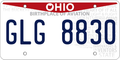 OH license plate GLG8830
