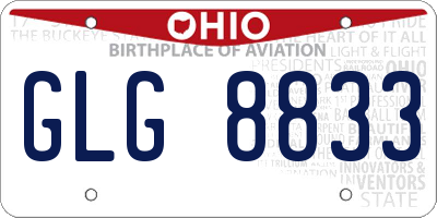 OH license plate GLG8833