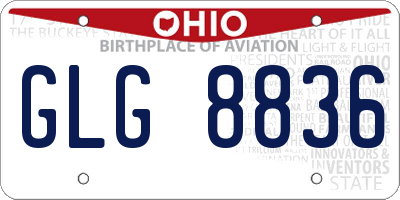 OH license plate GLG8836