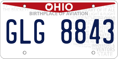 OH license plate GLG8843