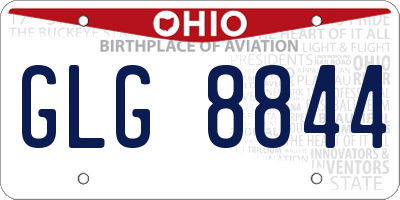 OH license plate GLG8844