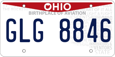 OH license plate GLG8846