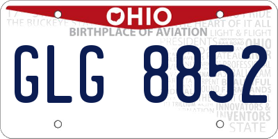 OH license plate GLG8852
