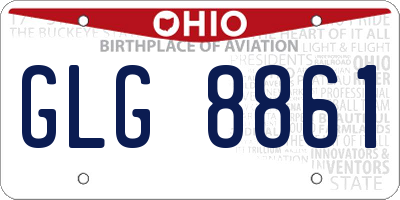 OH license plate GLG8861
