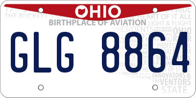 OH license plate GLG8864